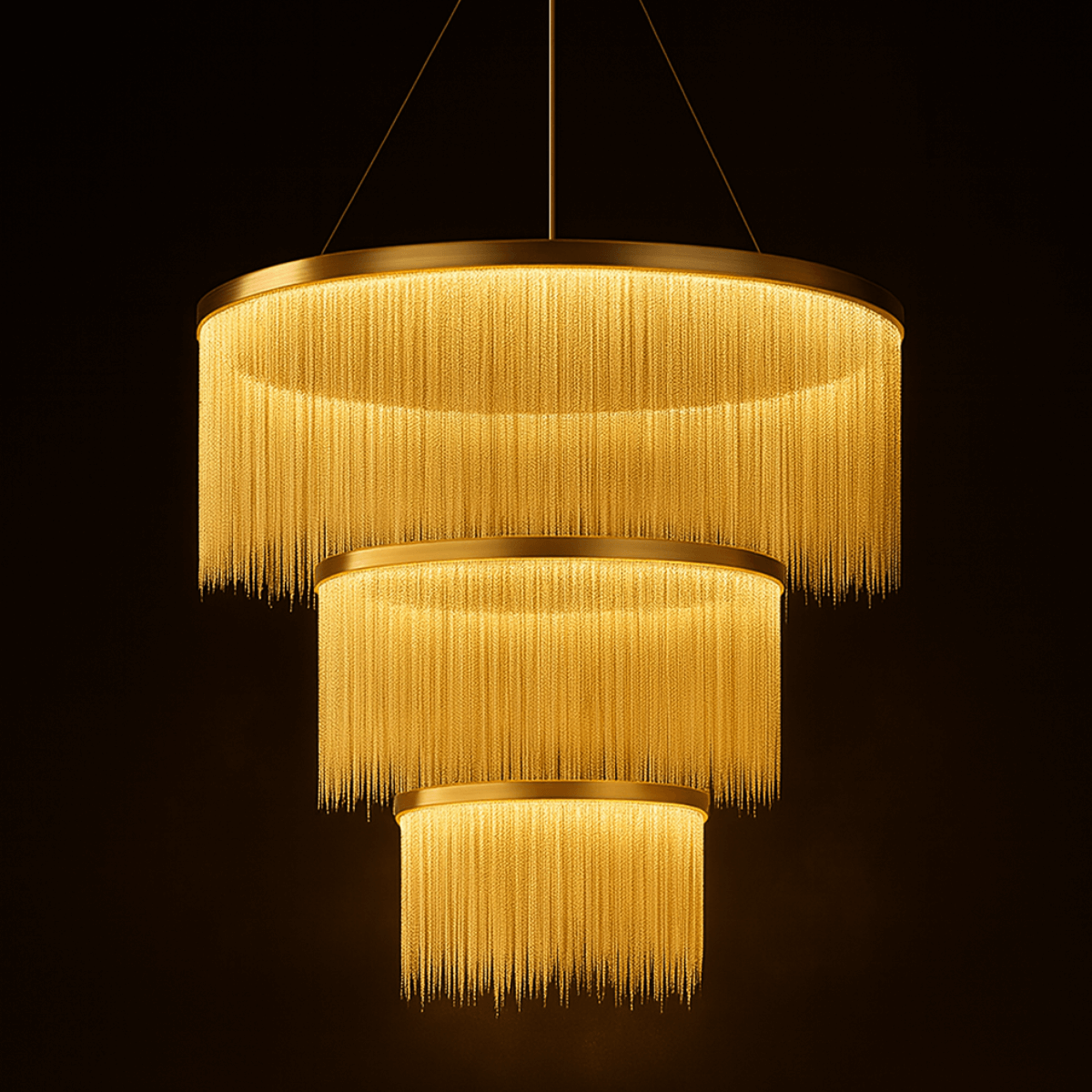 Royal Pendant Light –Gold/Satin Nickel Metal Finish for Living Room - Flindria