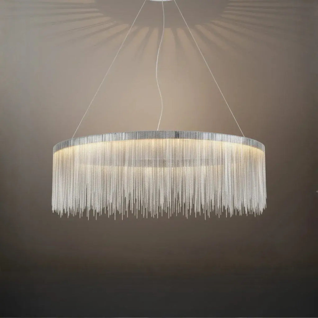 Royal Pendant Light –Gold/Satin Nickel Metal Finish for Living Room - Flindria