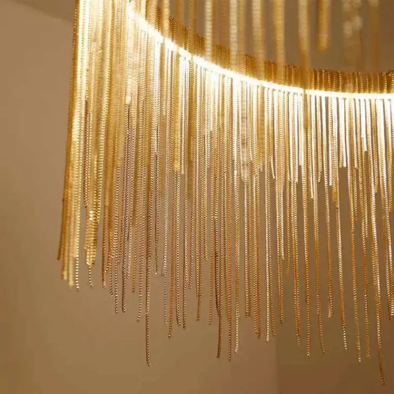 Royal Pendant Light –Gold/Satin Nickel Metal Finish for Living Room - Flindria
