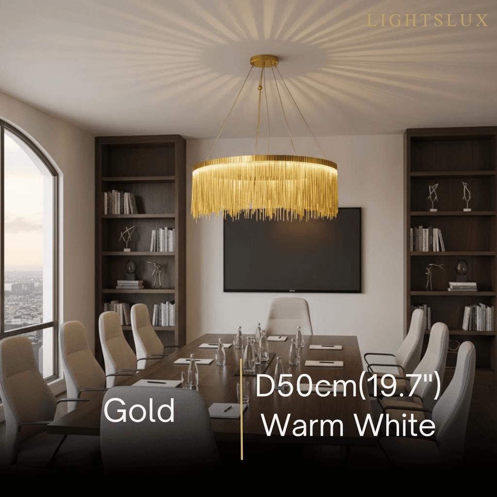 Royal Pendant Light –Gold/Satin Nickel Metal Finish for Living Room - Flindria