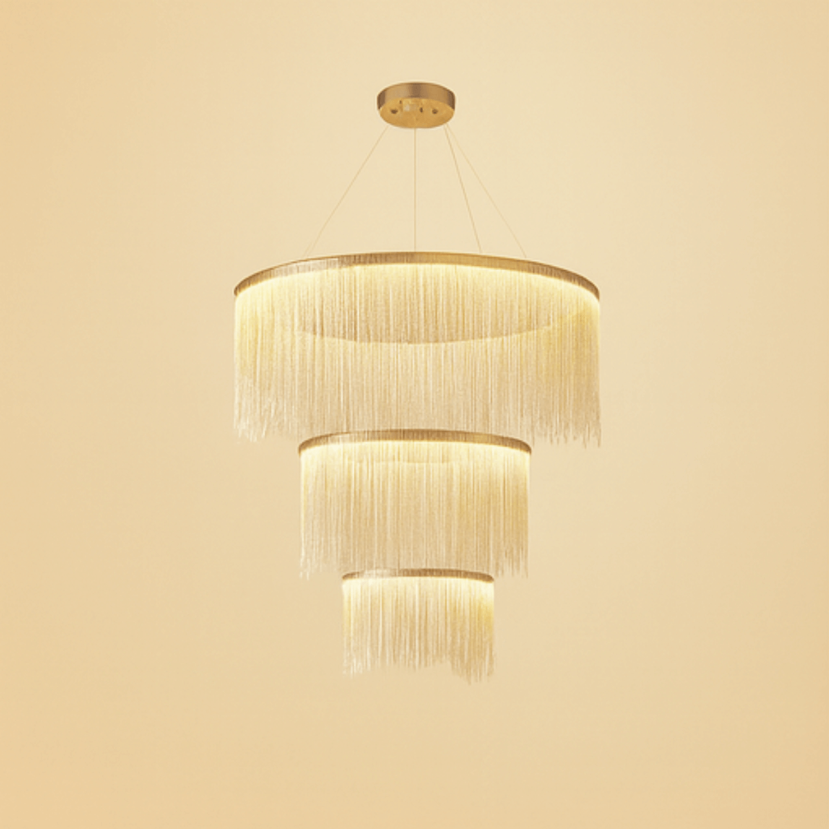 Royal Pendant Light –Gold/Satin Nickel Metal Finish for Living Room - Flindria