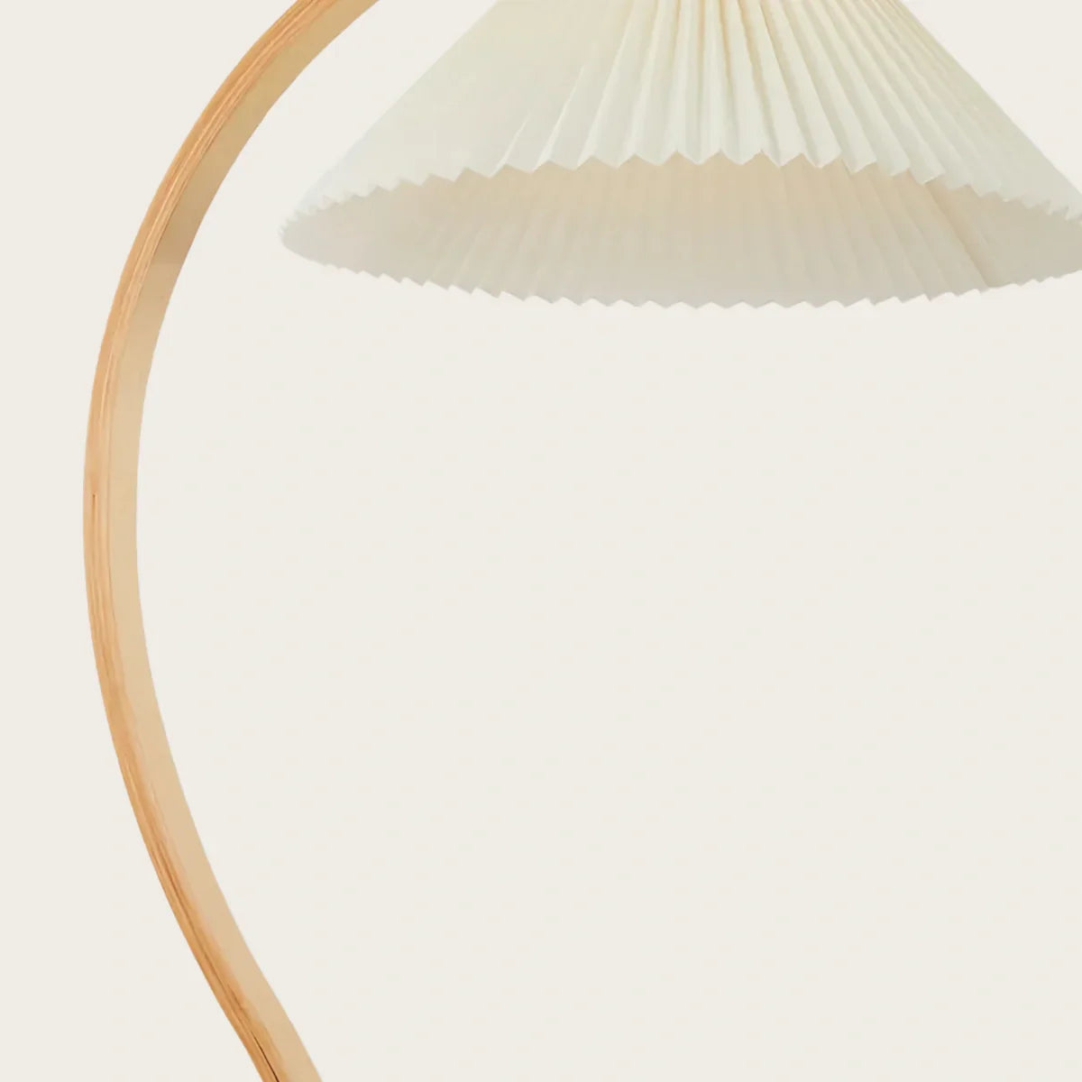 Modern Floor Lamp - Wood/Fabric in Beige/Coffee/White for Bedroom - Flindria
