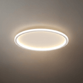 Modern Round Ceiling Light – Black&White Metal for Living Room - Flindria