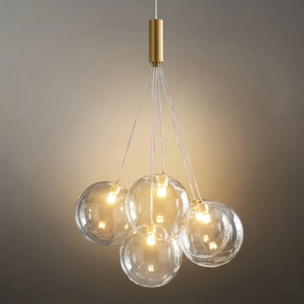 デザイナーバブルペンダントライト — クリアガラス ダイニングルーム用 - Flindria