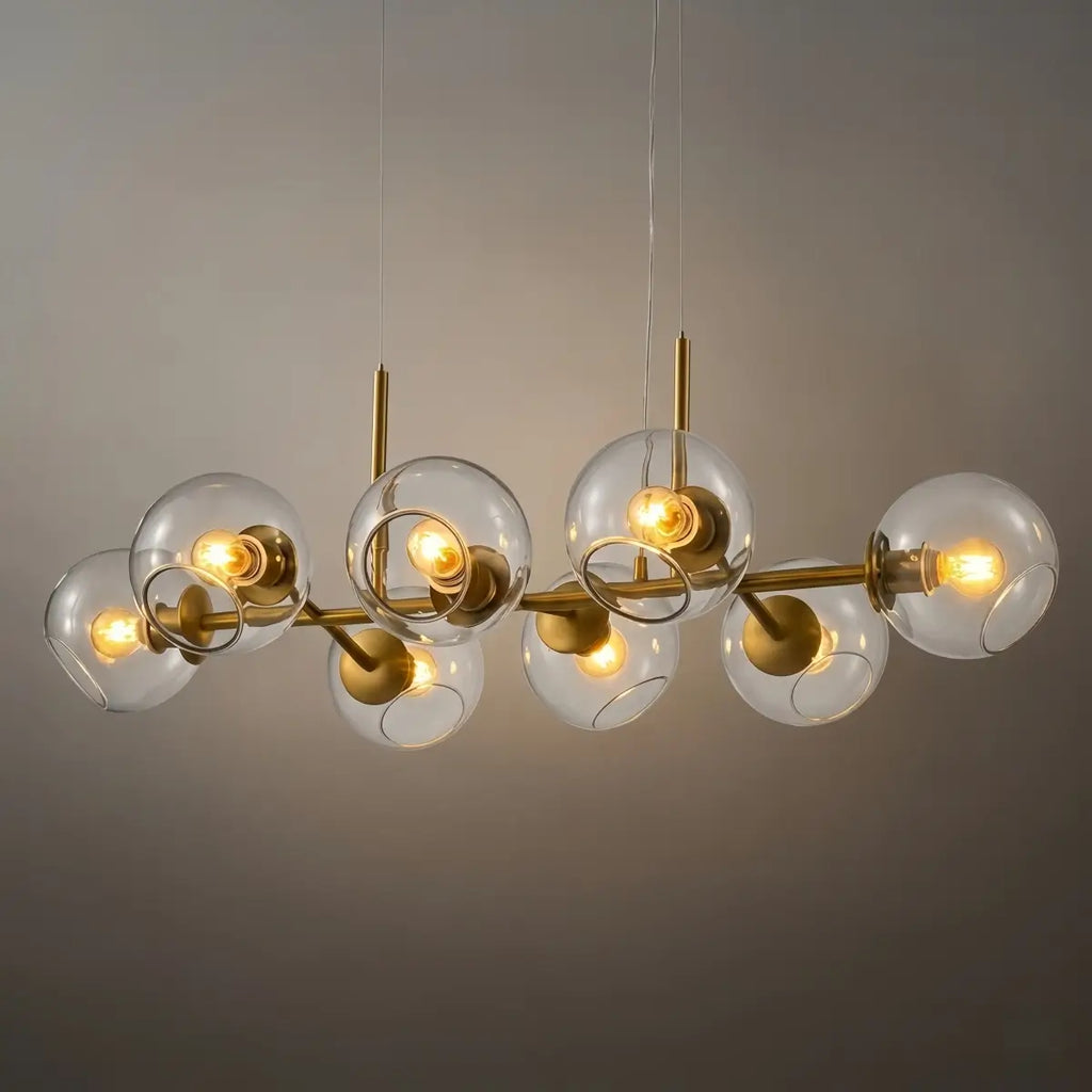 Modern Chandelier - Black/Gold Metal for Dining Room - Flindria