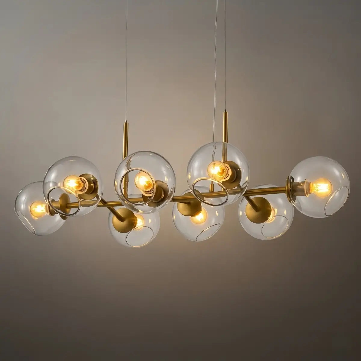 Modern Chandelier - Black/Gold Metal for Dining Room - Flindria