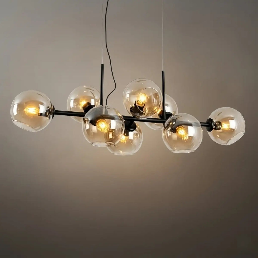 Modern Chandelier - Black/Gold Metal for Dining Room - Flindria