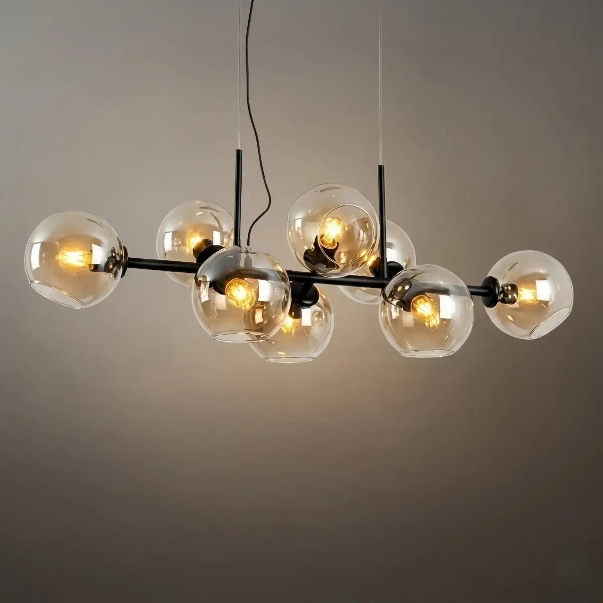 Modern Chandelier - Black/Gold Metal for Dining Room - Flindria