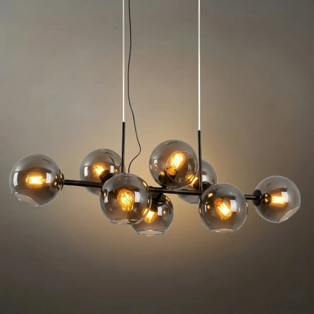 Modern Chandelier - Black/Gold Metal for Dining Room - Flindria