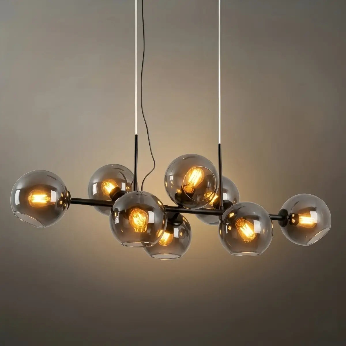 Modern Chandelier - Black/Gold Metal for Dining Room - Flindria