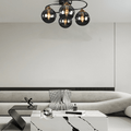Modern Bubble Ceiling Light - Metal/Glass for Living Room - Flindria