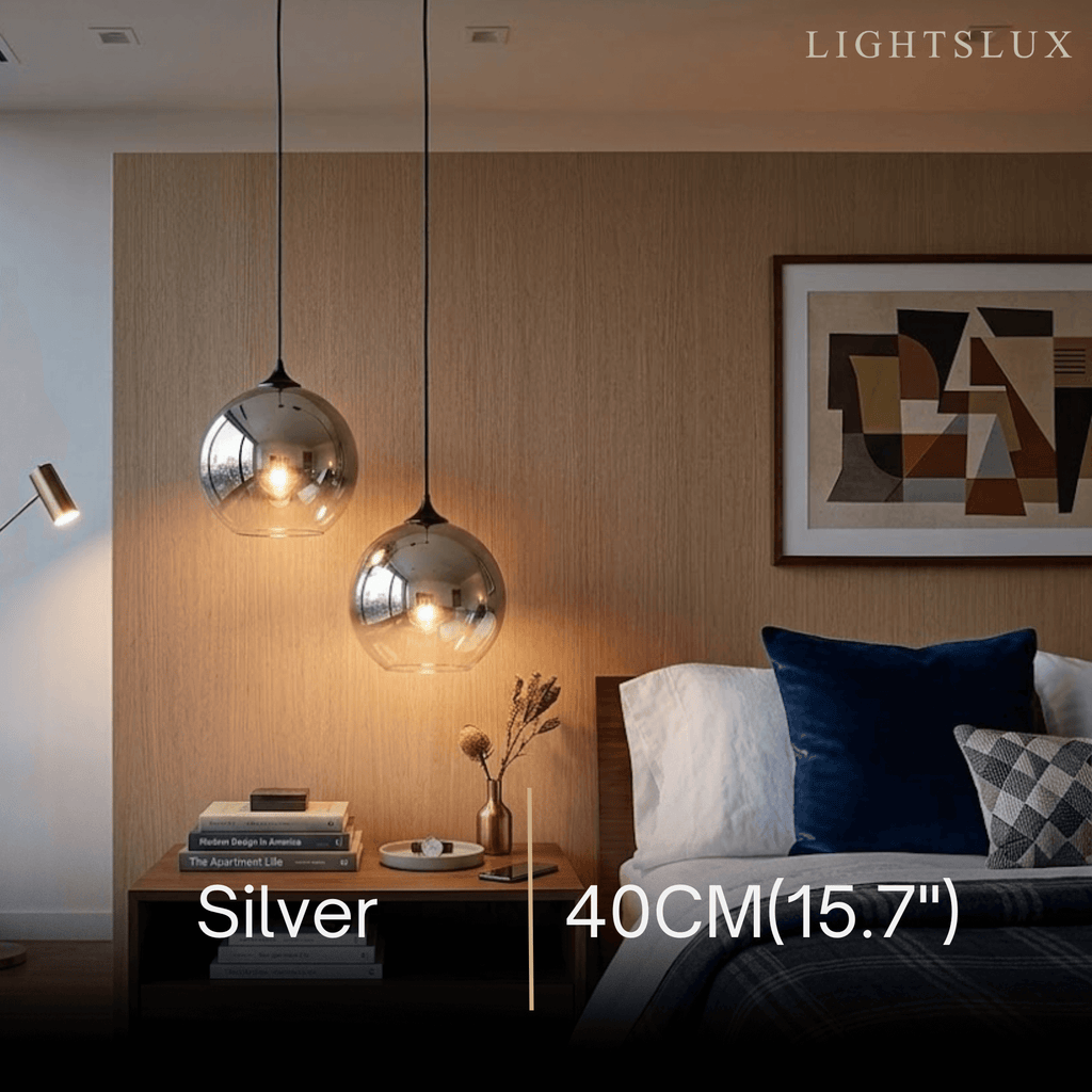 Moderne glazen bol hanglamp – Goud/Zilver LED-lamp voor eetkamer - Flindria