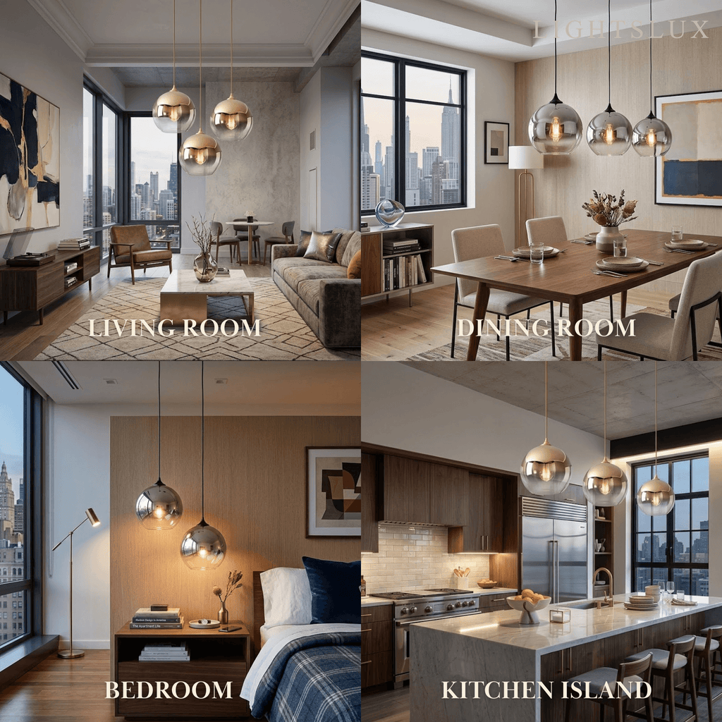 Moderne glazen bol hanglamp – Goud/Zilver LED-lamp voor eetkamer - Flindria
