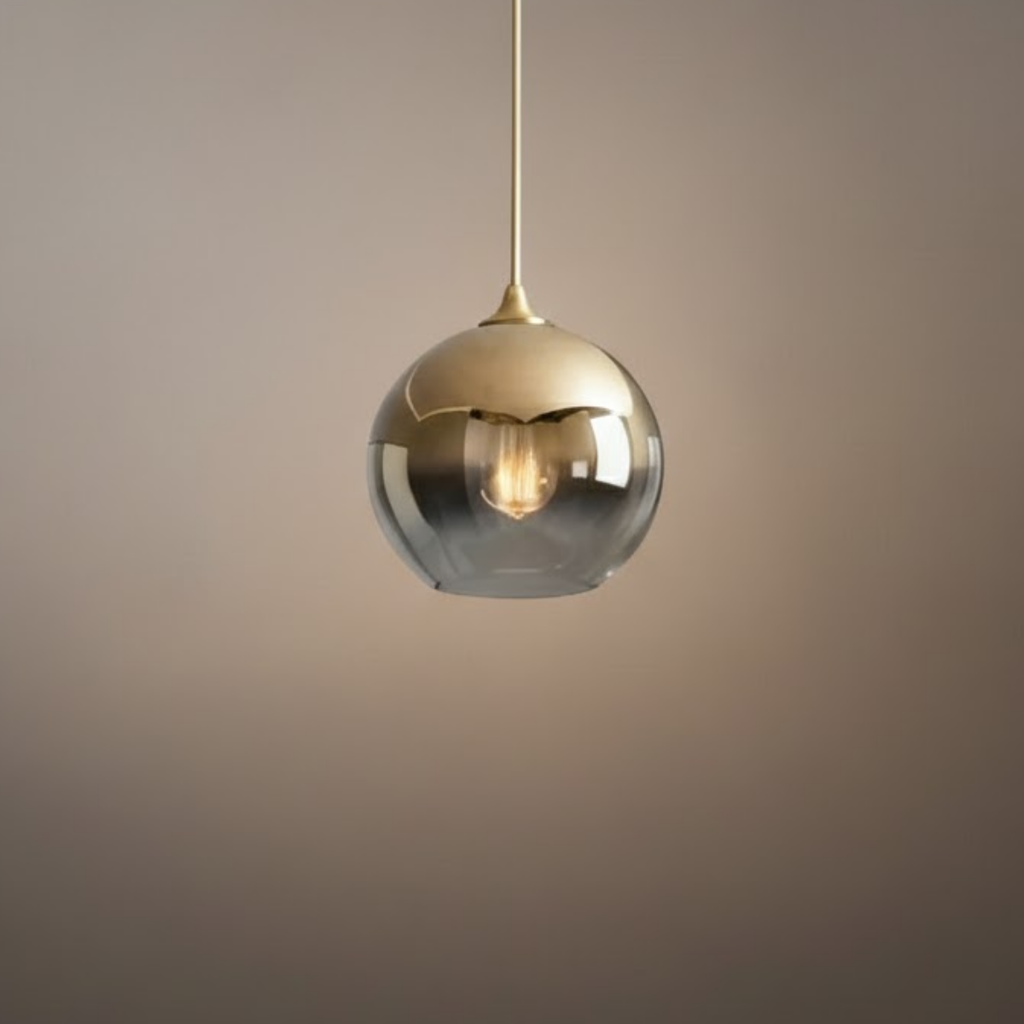 Moderne glazen bol hanglamp – Goud/Zilver LED-lamp voor eetkamer - Flindria