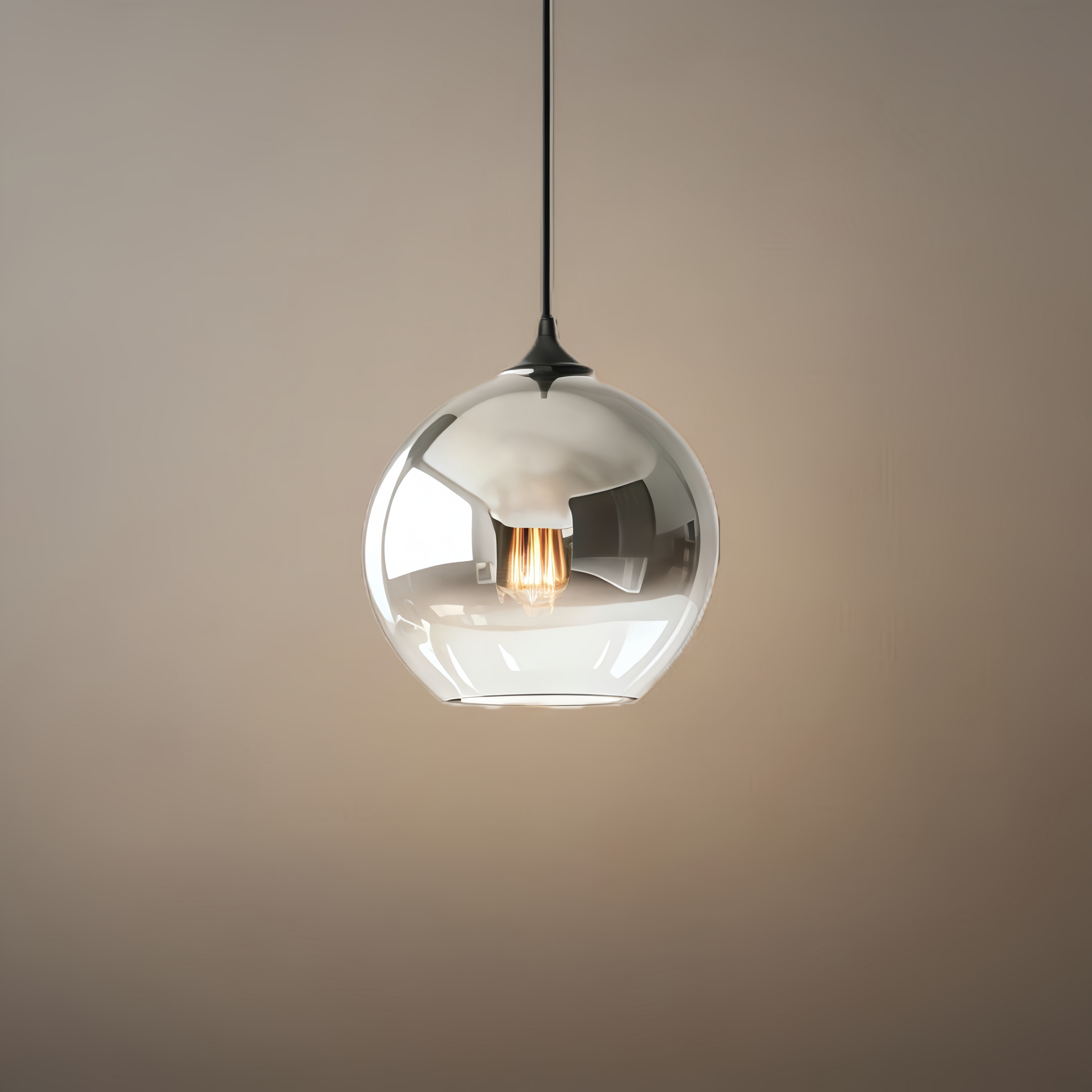 Moderne glazen bol hanglamp – Goud/Zilver LED-lamp voor eetkamer - Flindria