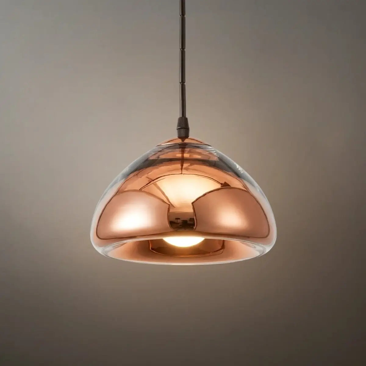 Moderne glas pendellampe -- guld/sølv metal til soveværelse - Flindria