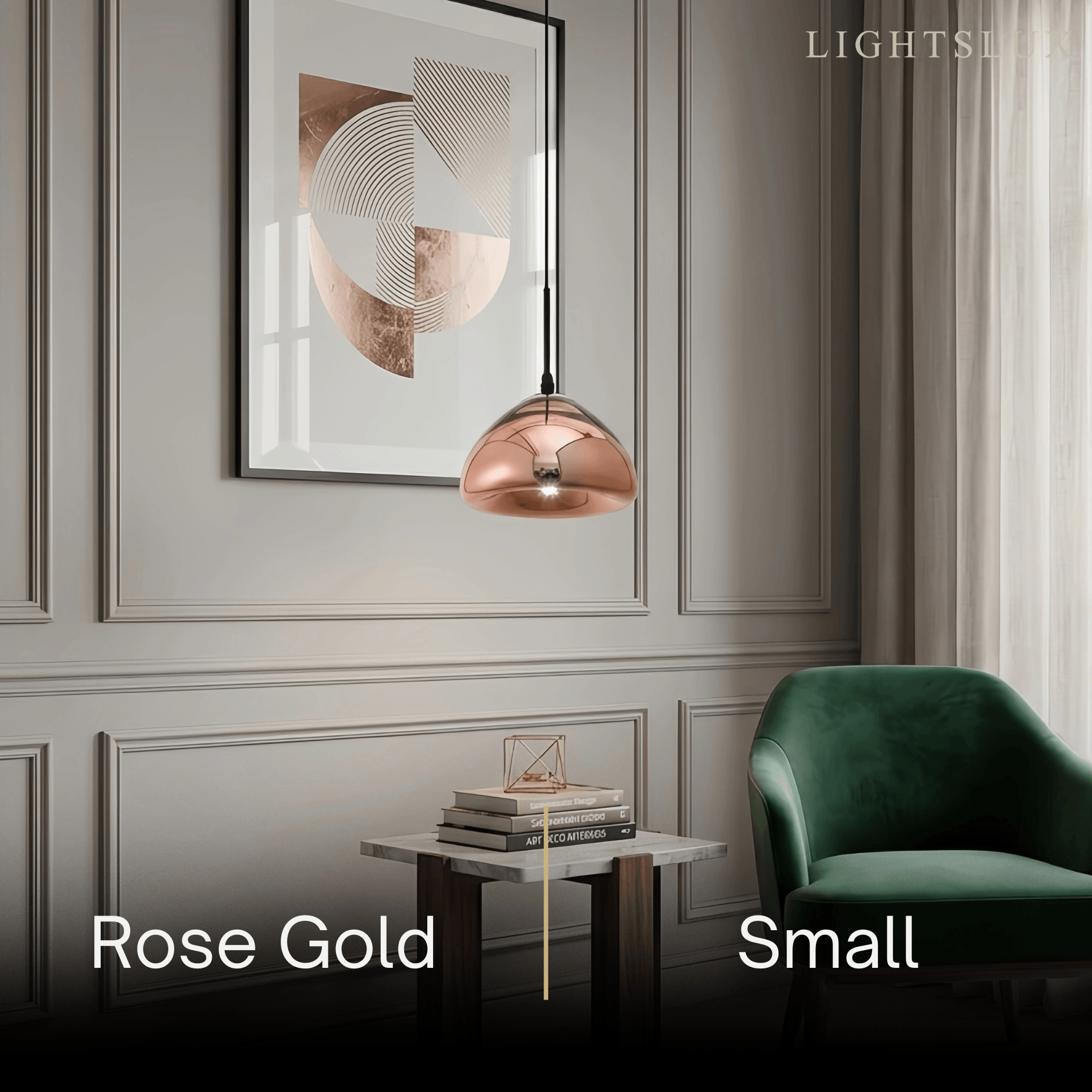 Moderne glas pendellampe -- guld/sølv metal til soveværelse - Flindria
