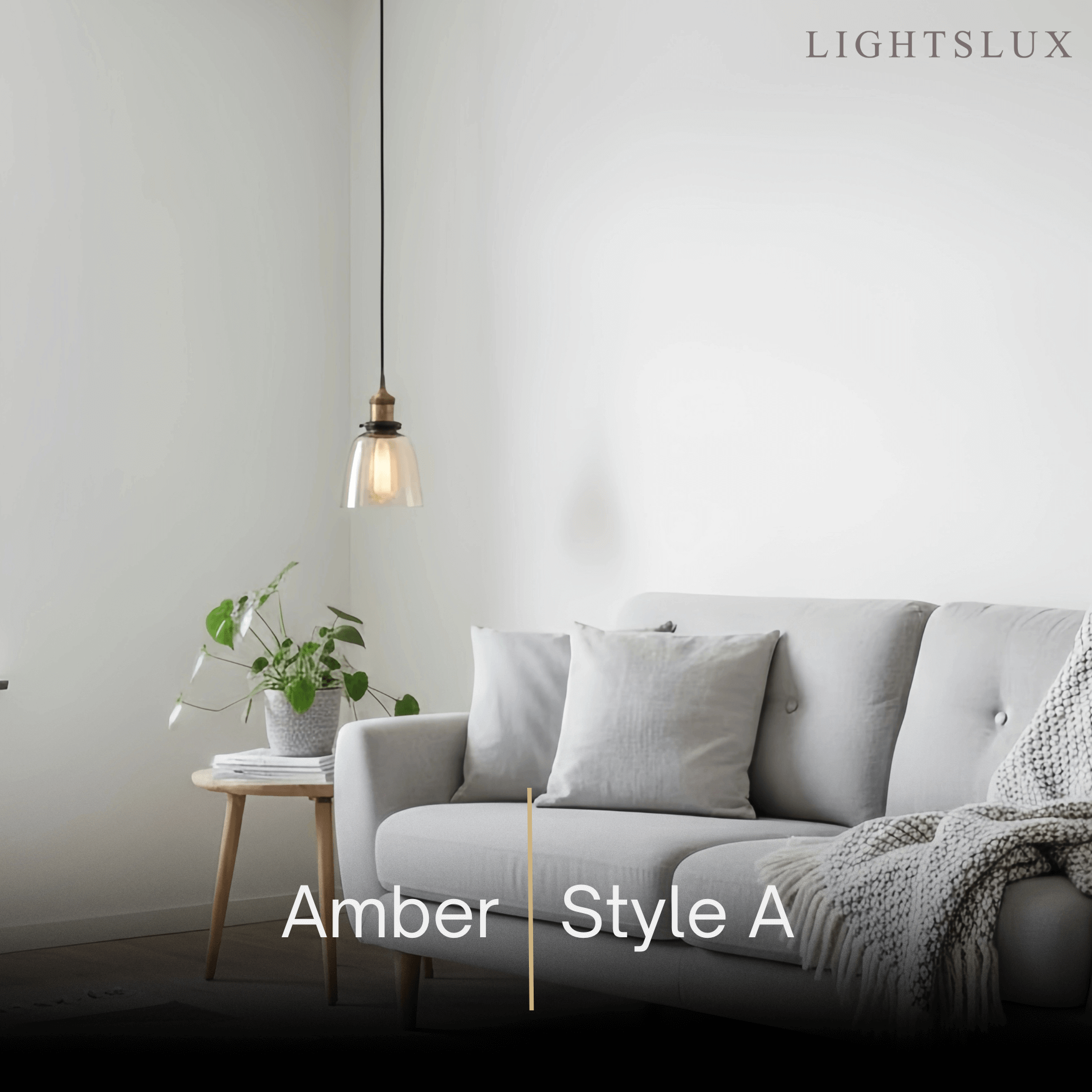 Lámpara colgante industrial de vidrio – Transparente/ámbar/gris humo para comedor - Flindria