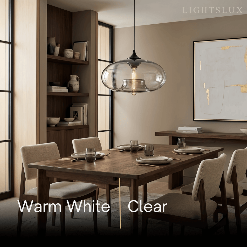 Modern Glass Pendant Light – Bread-Shaped Kitchen Island Lamp, 5 Colors - Flindria