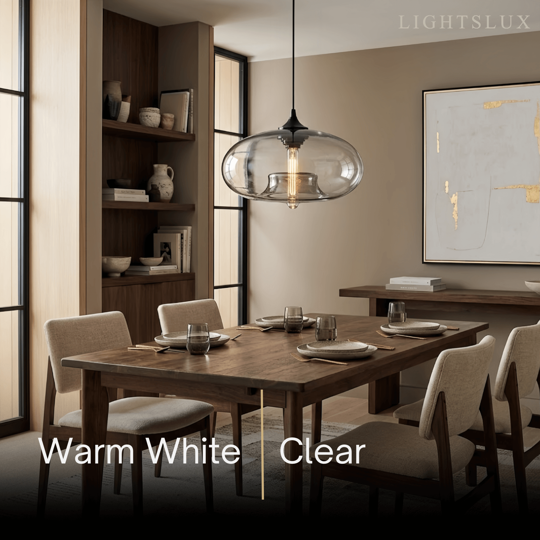 Modern Glass Pendant Light – Bread-Shaped Kitchen Island Lamp, 5 Colors - Flindria