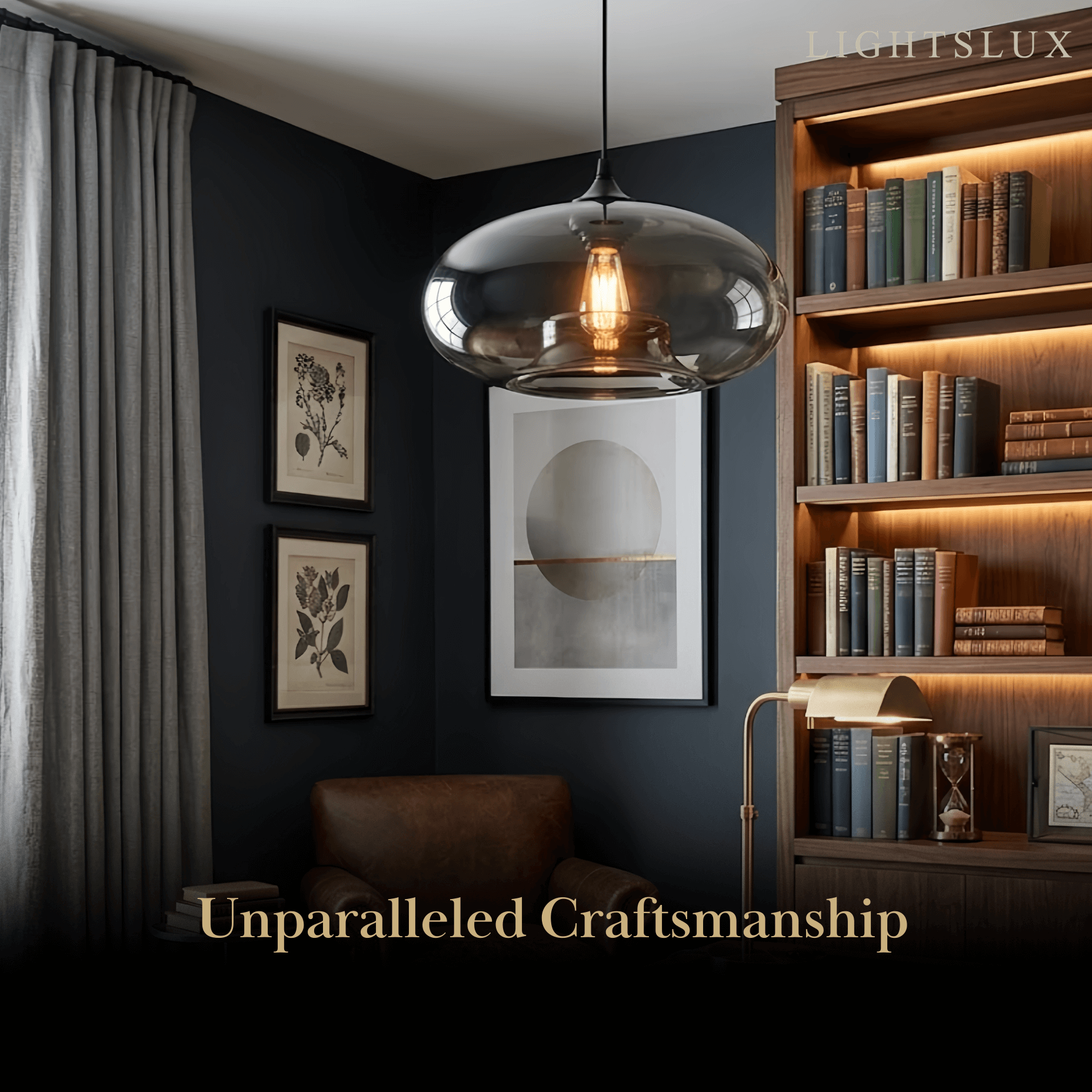 Modern Glass Pendant Light – Bread-Shaped Kitchen Island Lamp, 5 Colors - Flindria