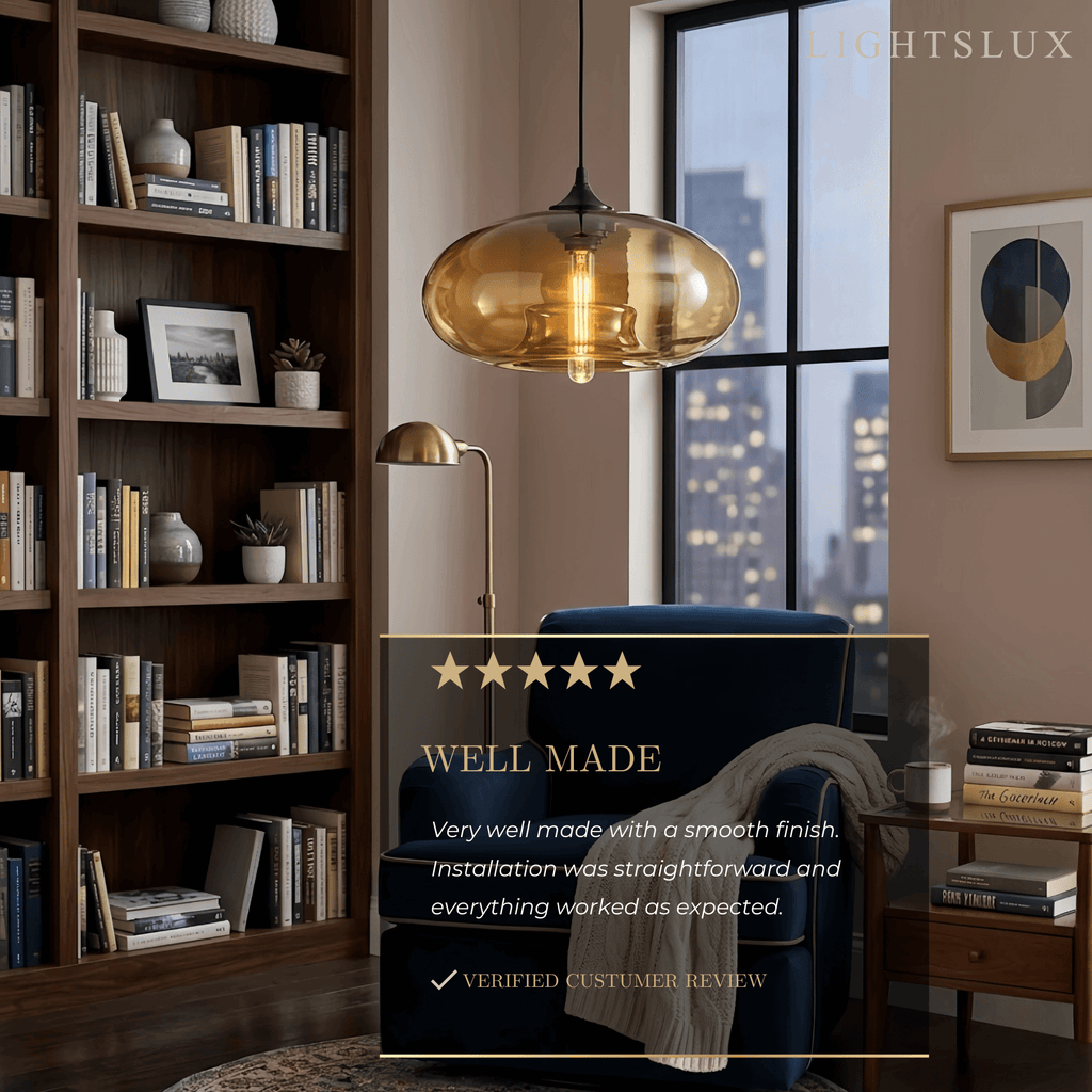 Modern Glass Pendant Light – Bread-Shaped Kitchen Island Lamp, 5 Colors - Flindria