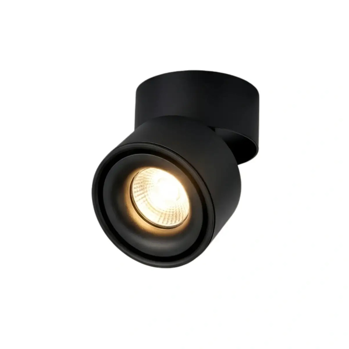 Modern Cylindrical Ceiling Light - Black/White Metal for Bedroom - Flindria