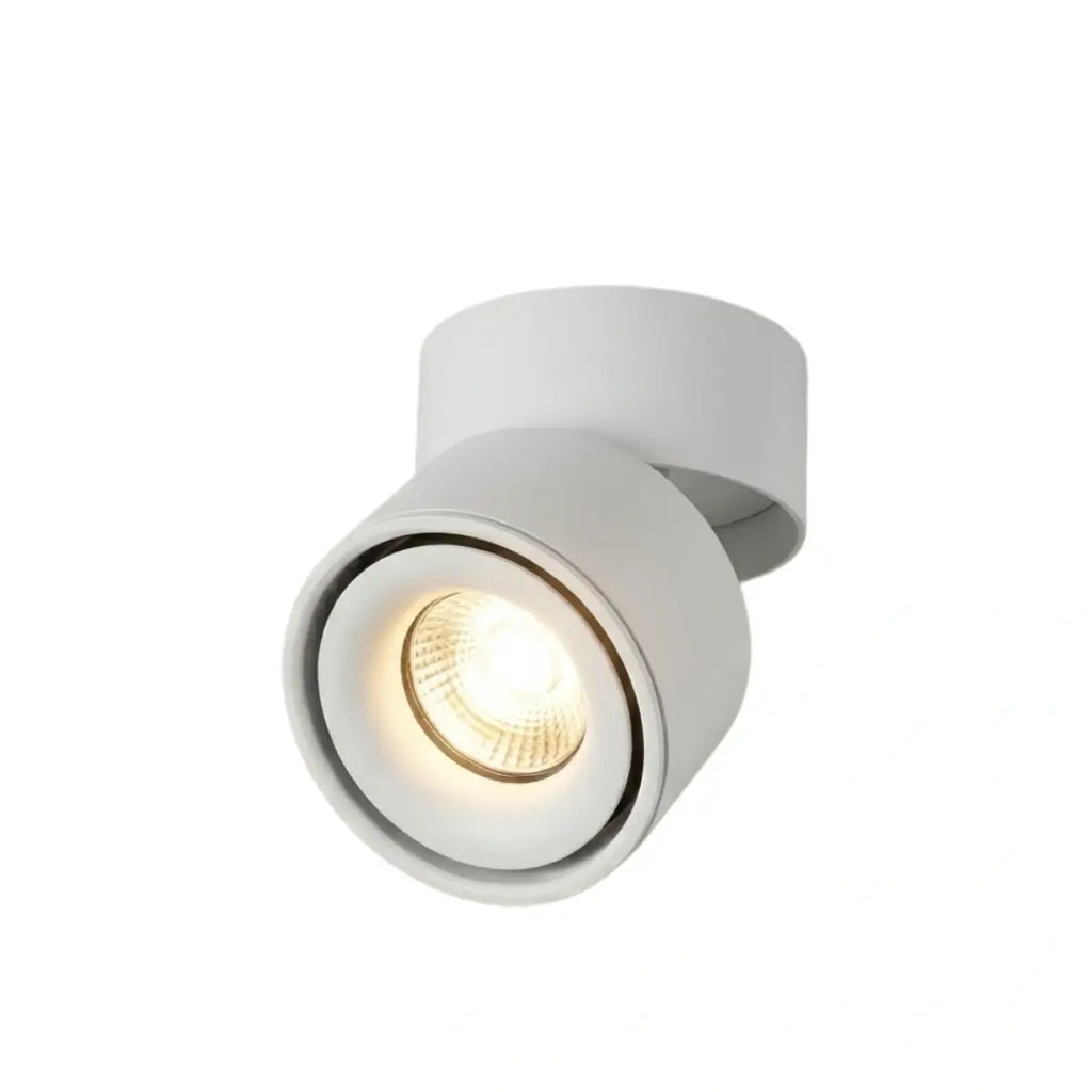 Modern Cylindrical Ceiling Light - Black/White Metal for Bedroom - Flindria