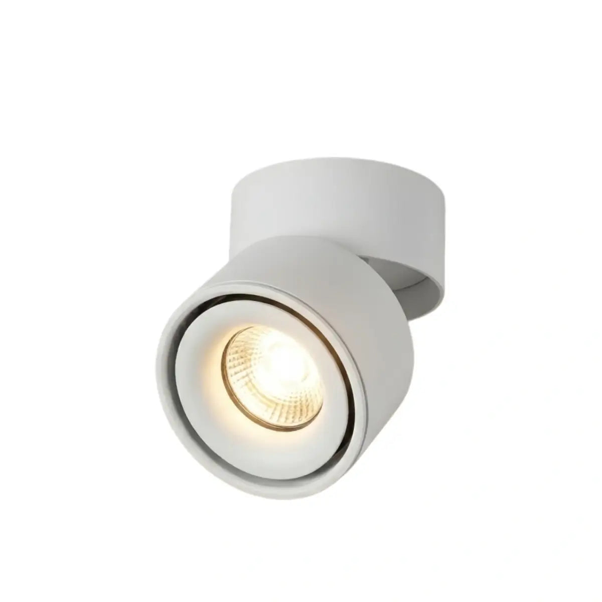 Modern Cylindrical Ceiling Light - Black/White Metal for Bedroom - Flindria