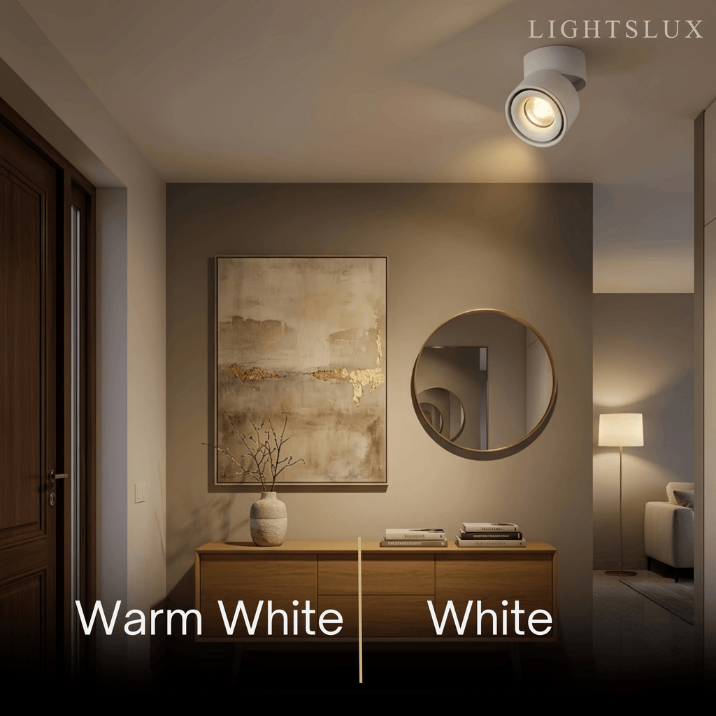 Modern Cylindrical Ceiling Light - Black/White Metal for Bedroom - Flindria
