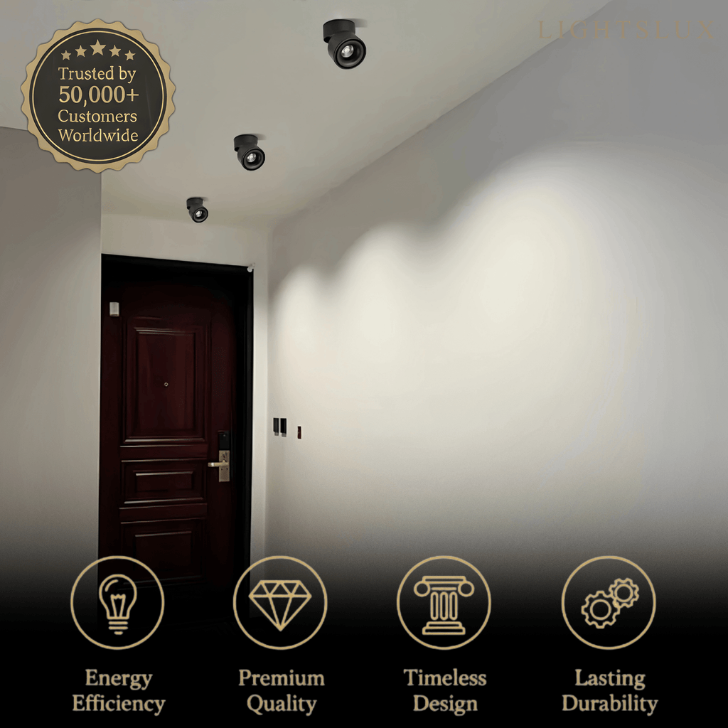 Modern Cylindrical Ceiling Light - Black/White Metal for Bedroom - Flindria