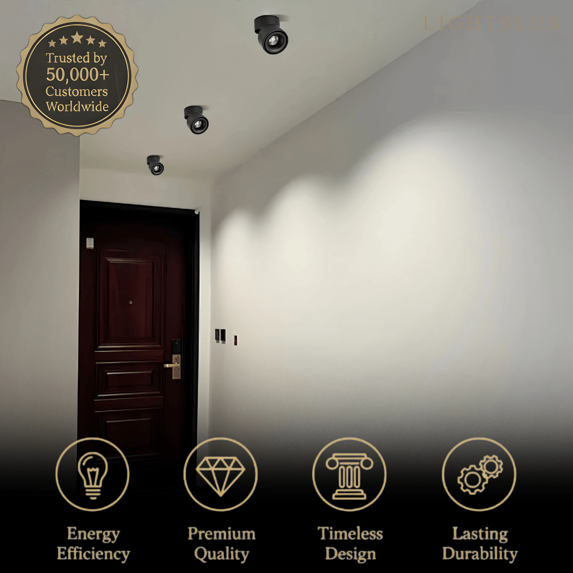 Modern Cylindrical Ceiling Light - Black/White Metal for Bedroom - Flindria