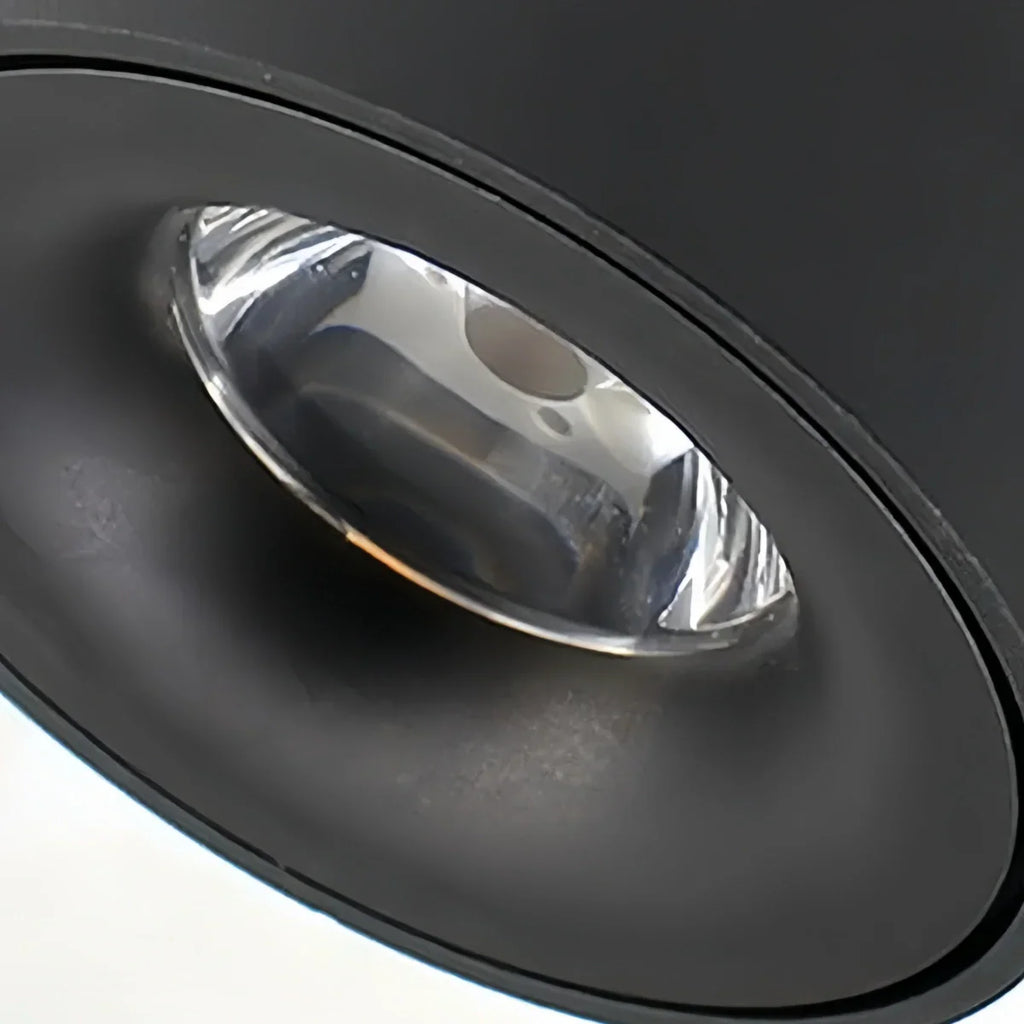 Modern Cylindrical Ceiling Light - Black/White Metal for Bedroom - Flindria