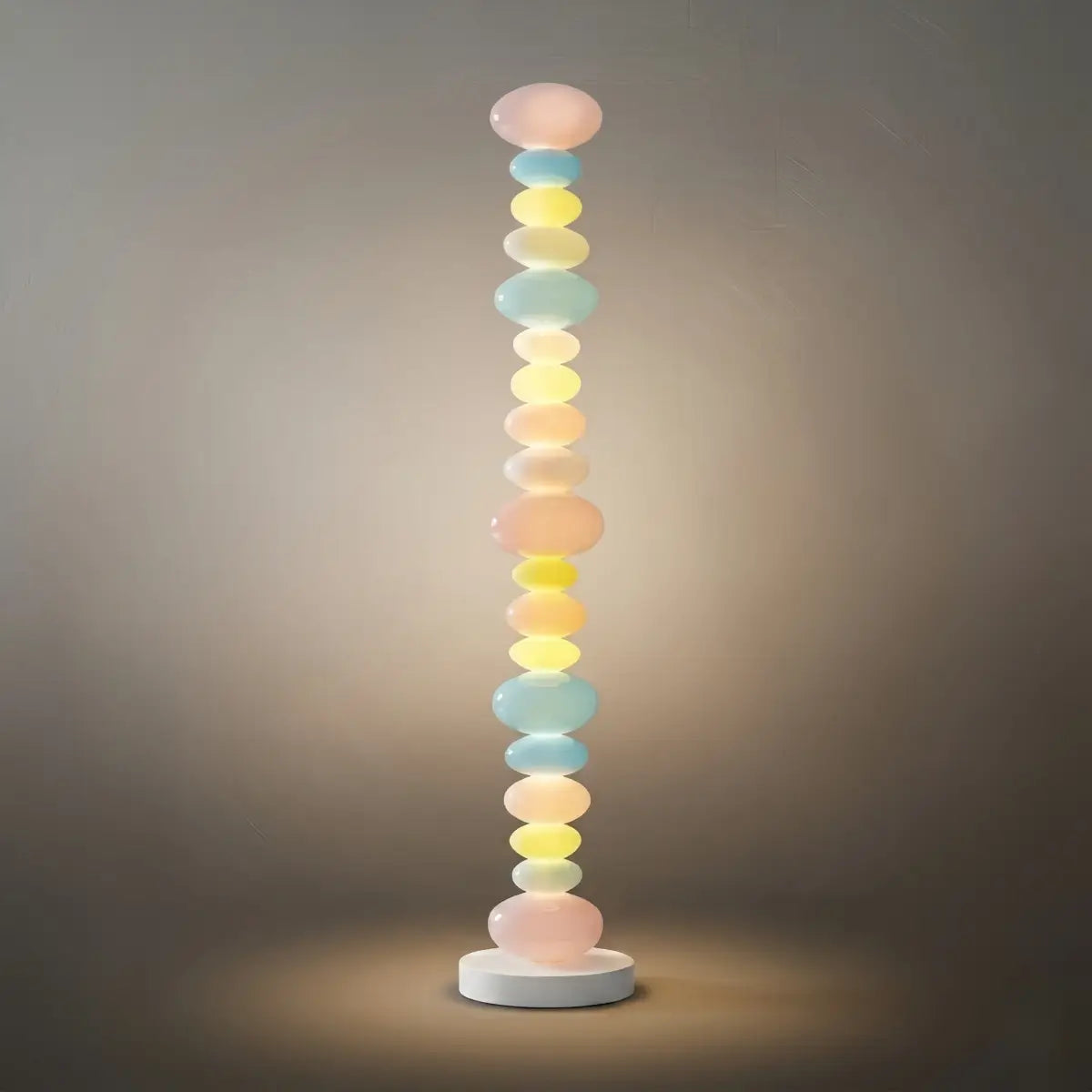 Art Deco Floor Lamp - Colourful Cylindrical Glass Design for Living Room - Flindria