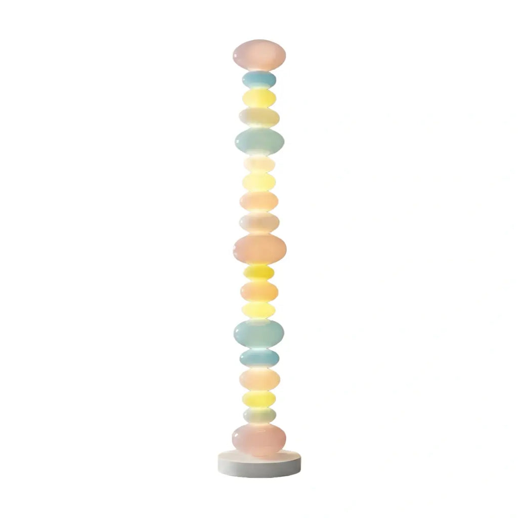 Art Deco Floor Lamp - Colourful Cylindrical Glass Design for Living Room - Flindria
