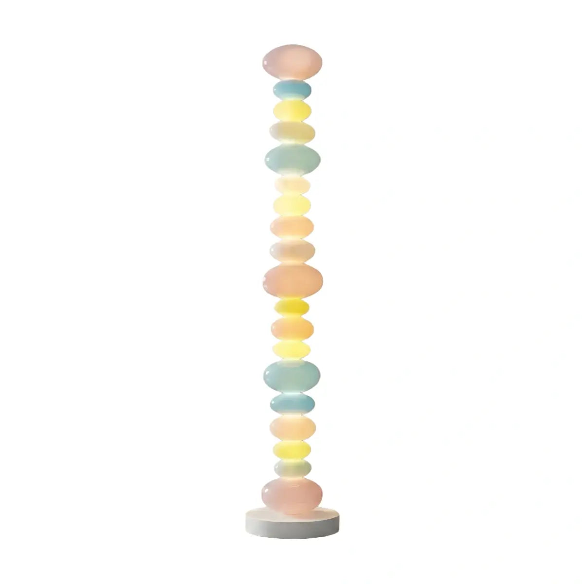 Art Deco Floor Lamp - Colourful Cylindrical Glass Design for Living Room - Flindria