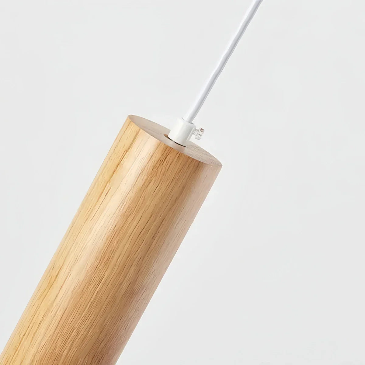 Minimalist Pendant Light - Brown/Yellow Wood & Acrylic for Dining Room - Flindria