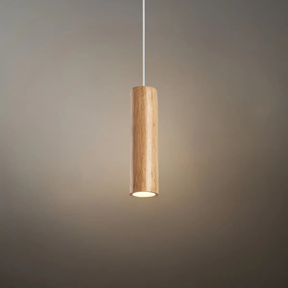 Minimalist Pendant Light - Brown/Yellow Wood & Acrylic for Dining Room - Flindria