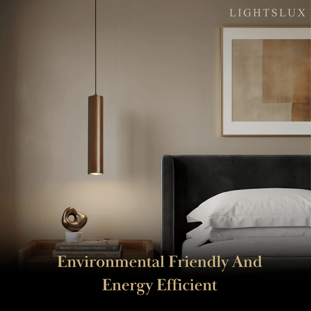 Minimalist Pendant Light - Brown/Yellow Wood & Acrylic for Dining Room - Flindria