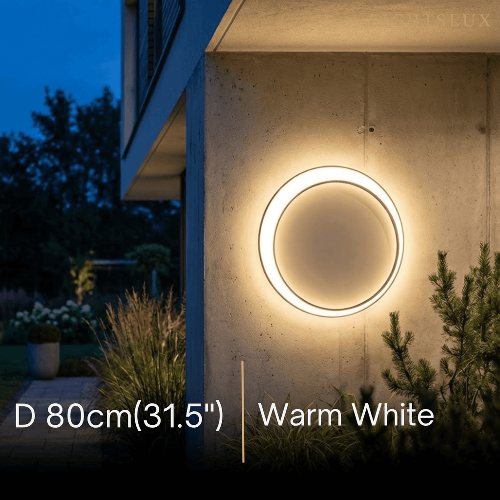 Art Deco LED Outdoor Wall Sconce with Remote Control for Exterior Spaces - Flindria