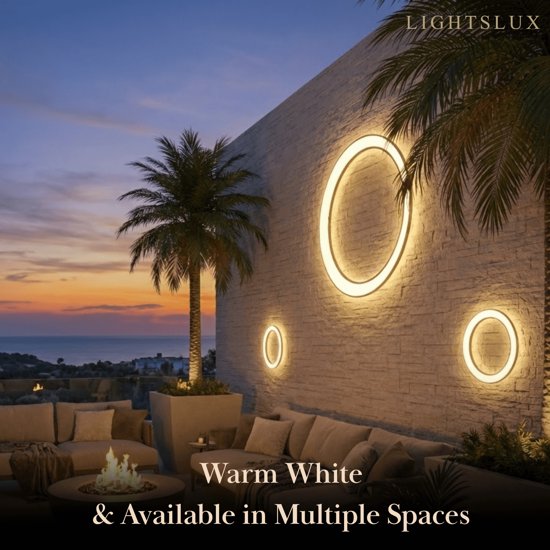Art Deco LED Outdoor Wall Sconce with Remote Control for Exterior Spaces - Flindria