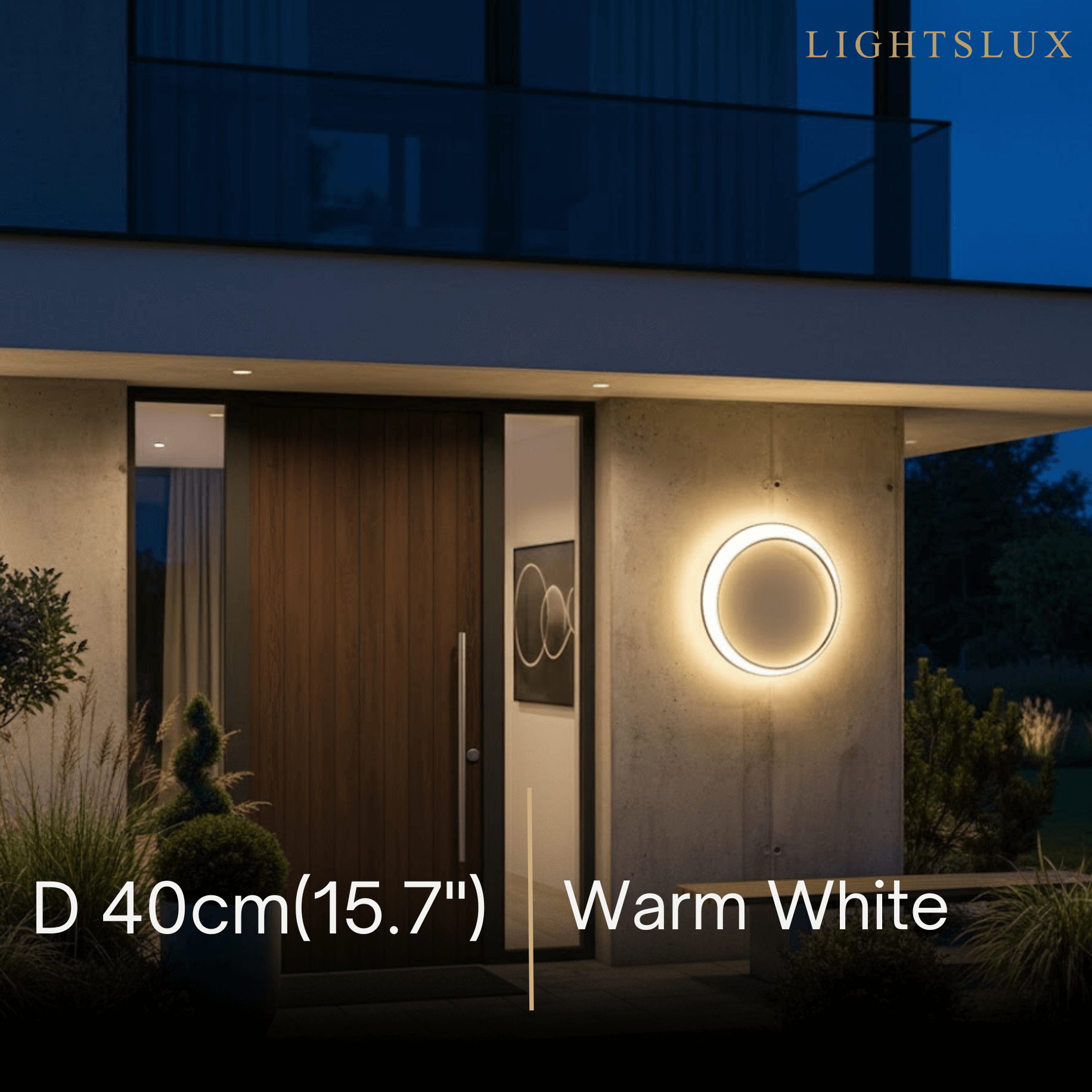 Art Deco LED Outdoor Wall Sconce with Remote Control for Exterior Spaces - Flindria