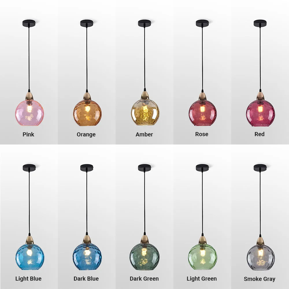 Modern Bubble Glass Pendant Light - 10 Color for Kitchen Island - Flindria