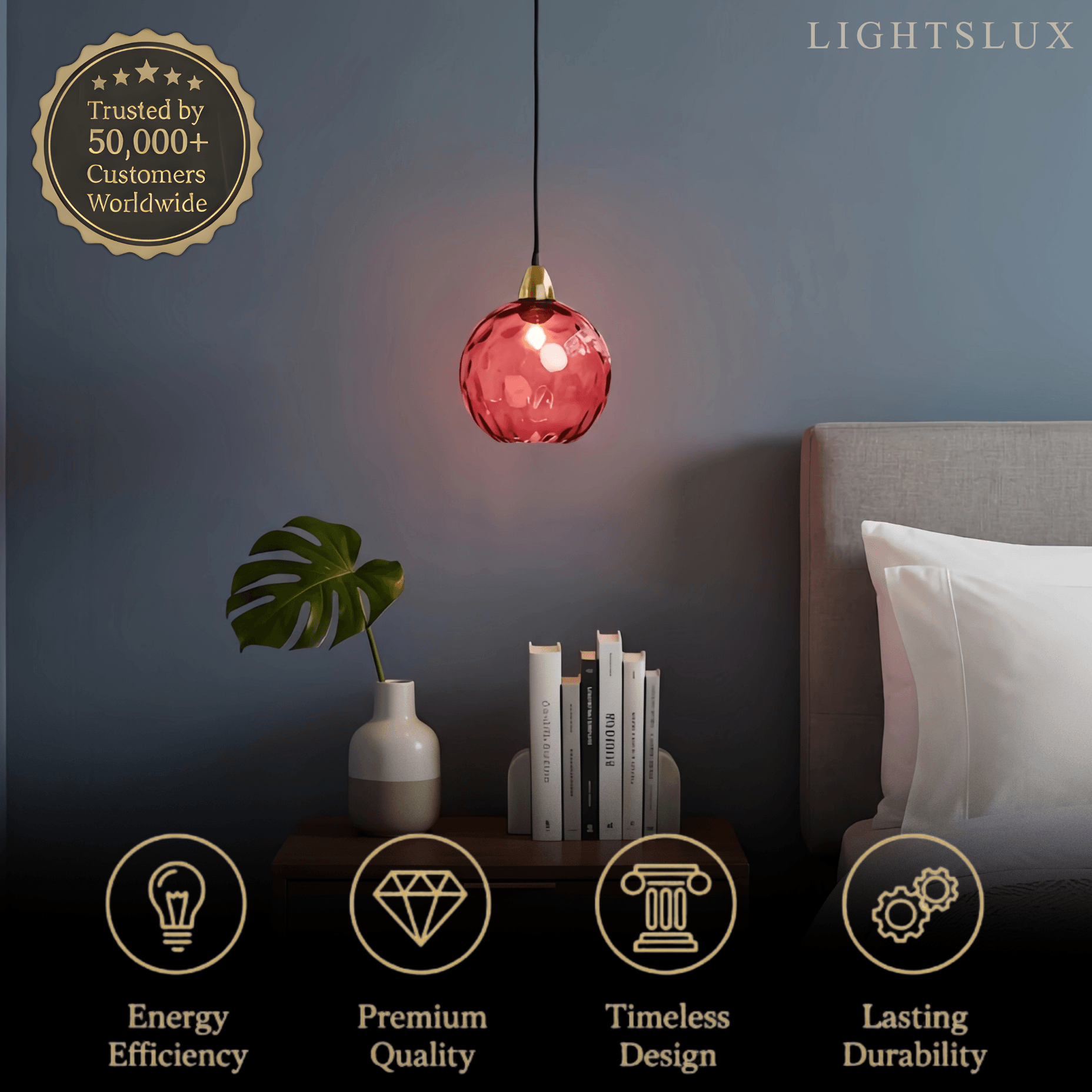 Modern Bubble Glass Pendant Light - 10 Color for Kitchen Island - Flindria