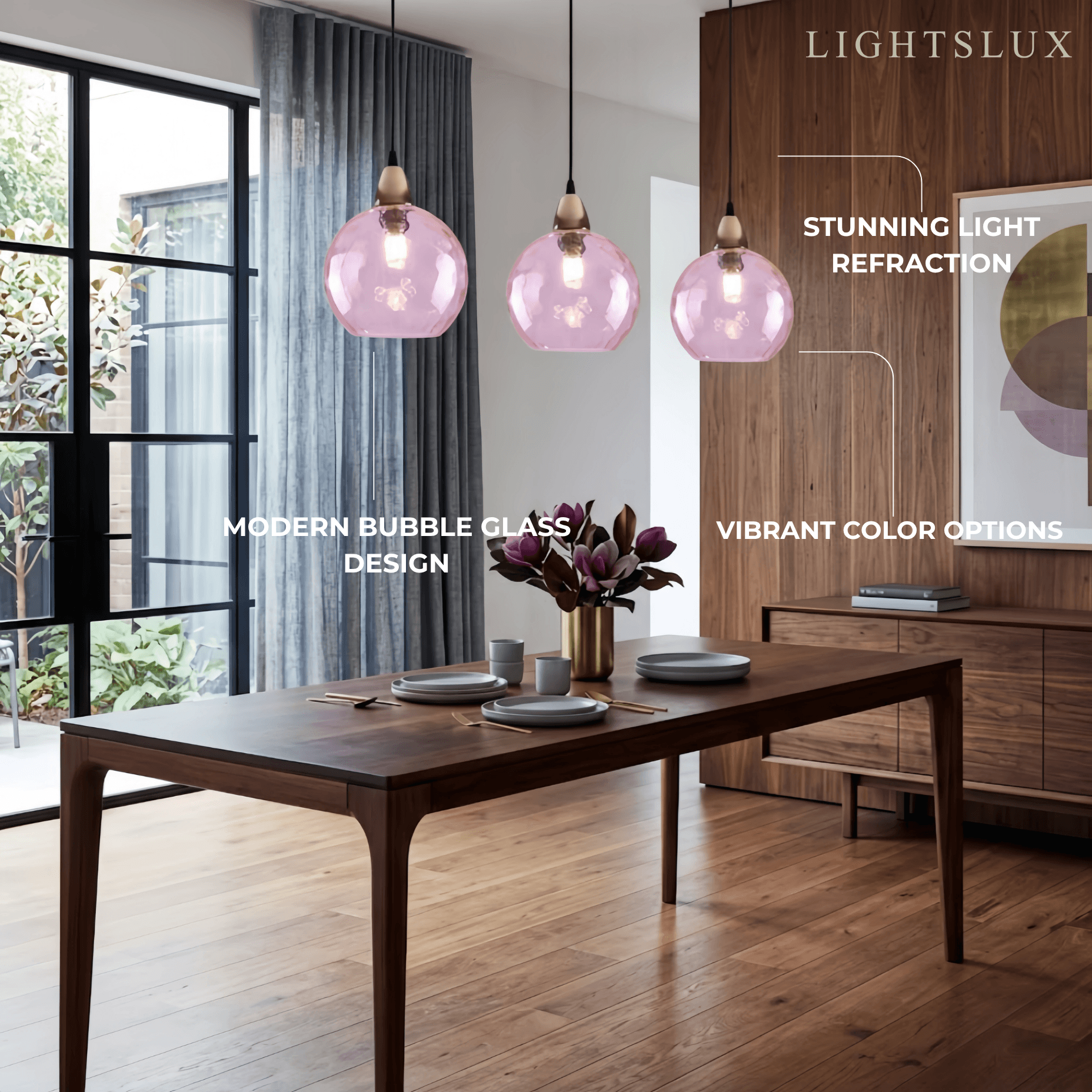 Modern Bubble Glass Pendant Light - 10 Color for Kitchen Island - Flindria