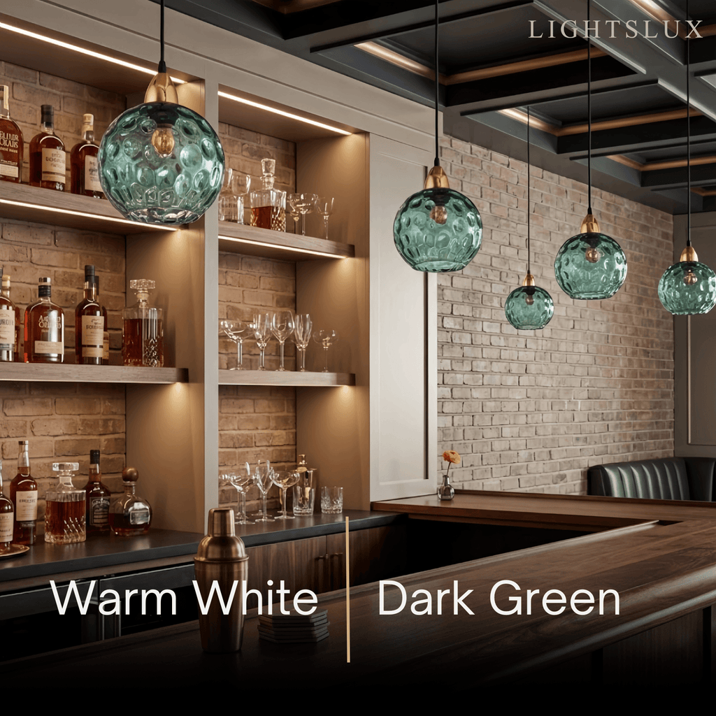 Modern Bubble Glass Pendant Light - 10 Color for Kitchen Island - Flindria