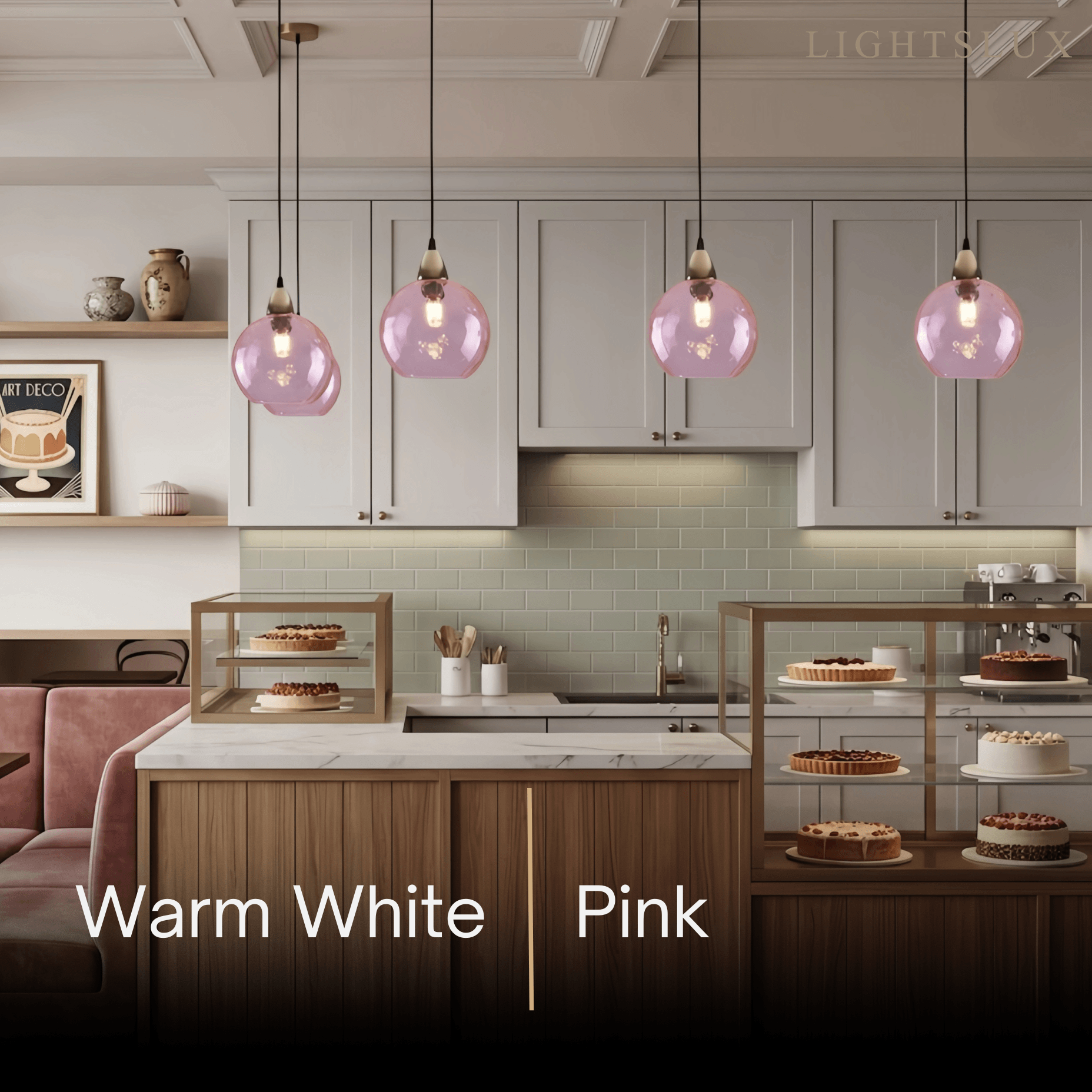 Modern Bubble Glass Pendant Light - 10 Color for Kitchen Island - Flindria
