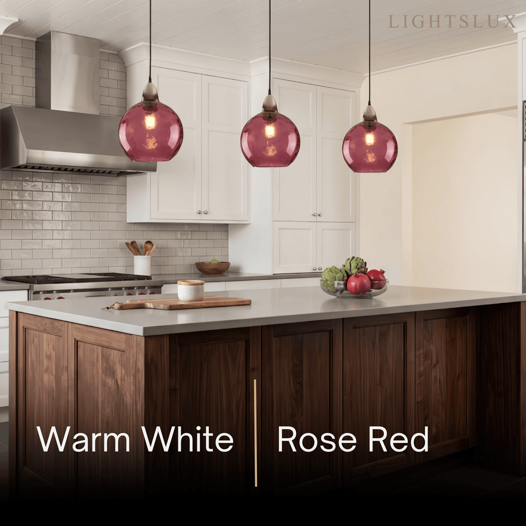Modern Bubble Glass Pendant Light - 10 Color for Kitchen Island - Flindria