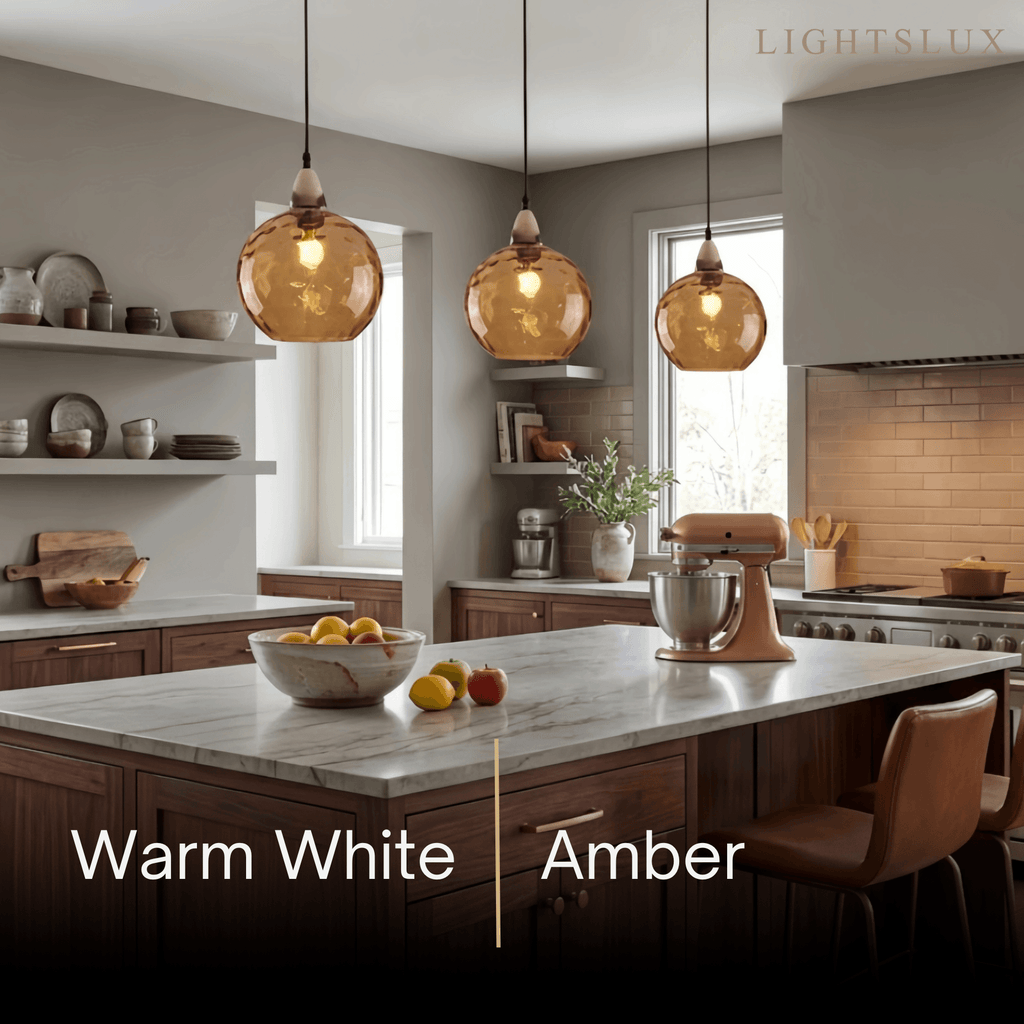 Modern Bubble Glass Pendant Light - 10 Color for Kitchen Island - Flindria
