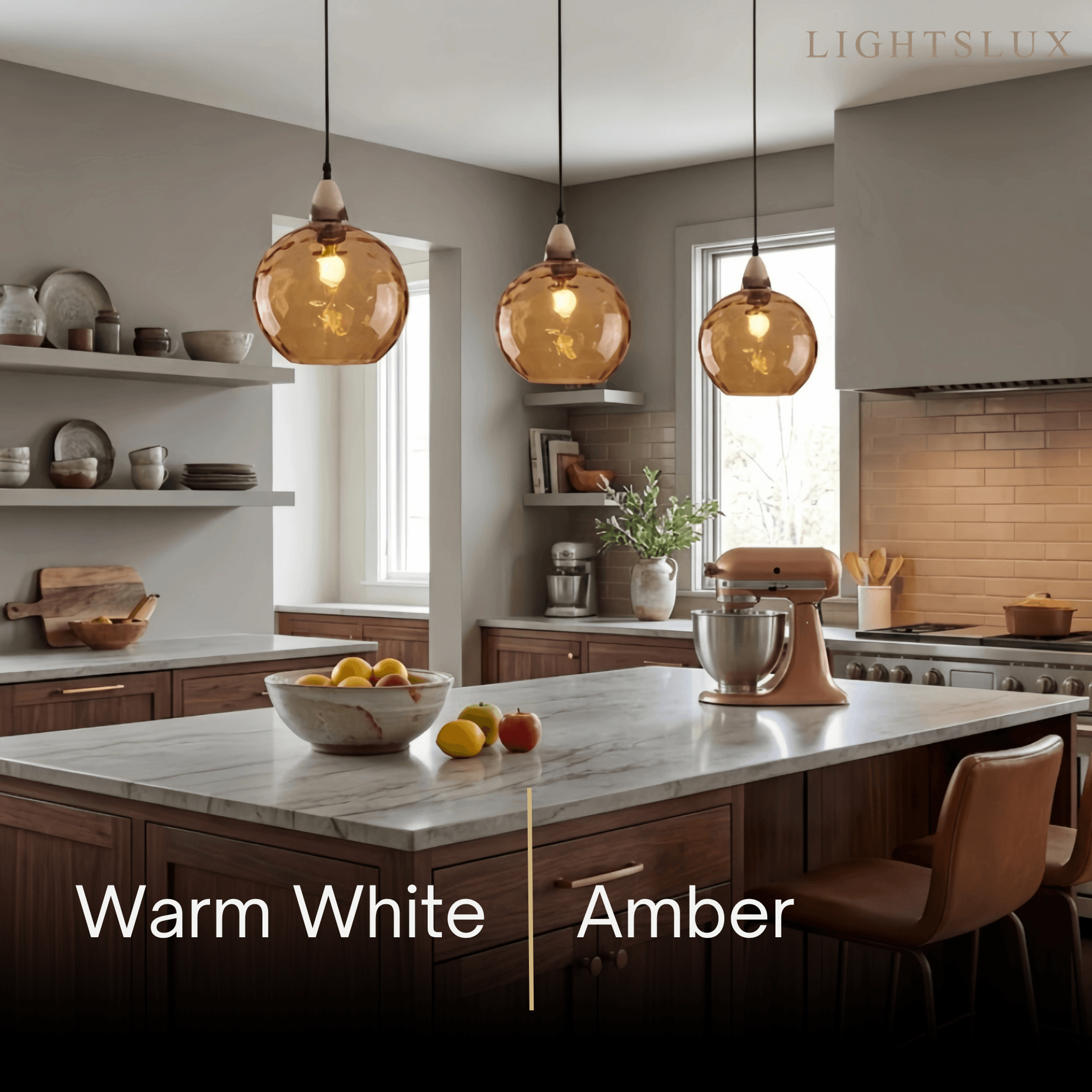 Modern Bubble Glass Pendant Light - 10 Color for Kitchen Island - Flindria